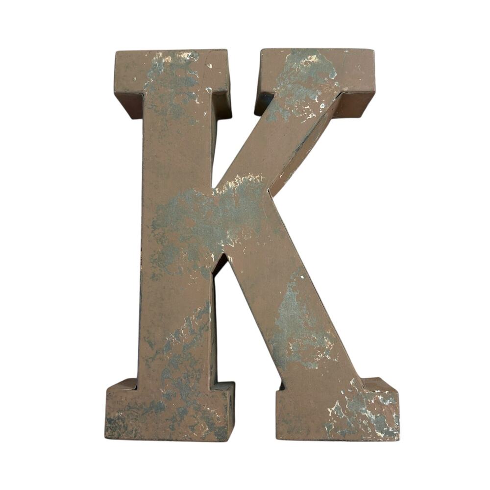 Letter K Home Decor Sign Rustic 8"x6"